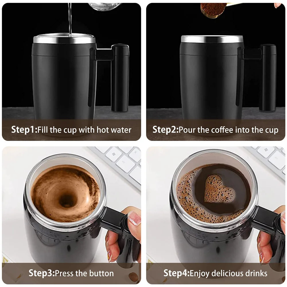 Self-Stirring Coffee Cup