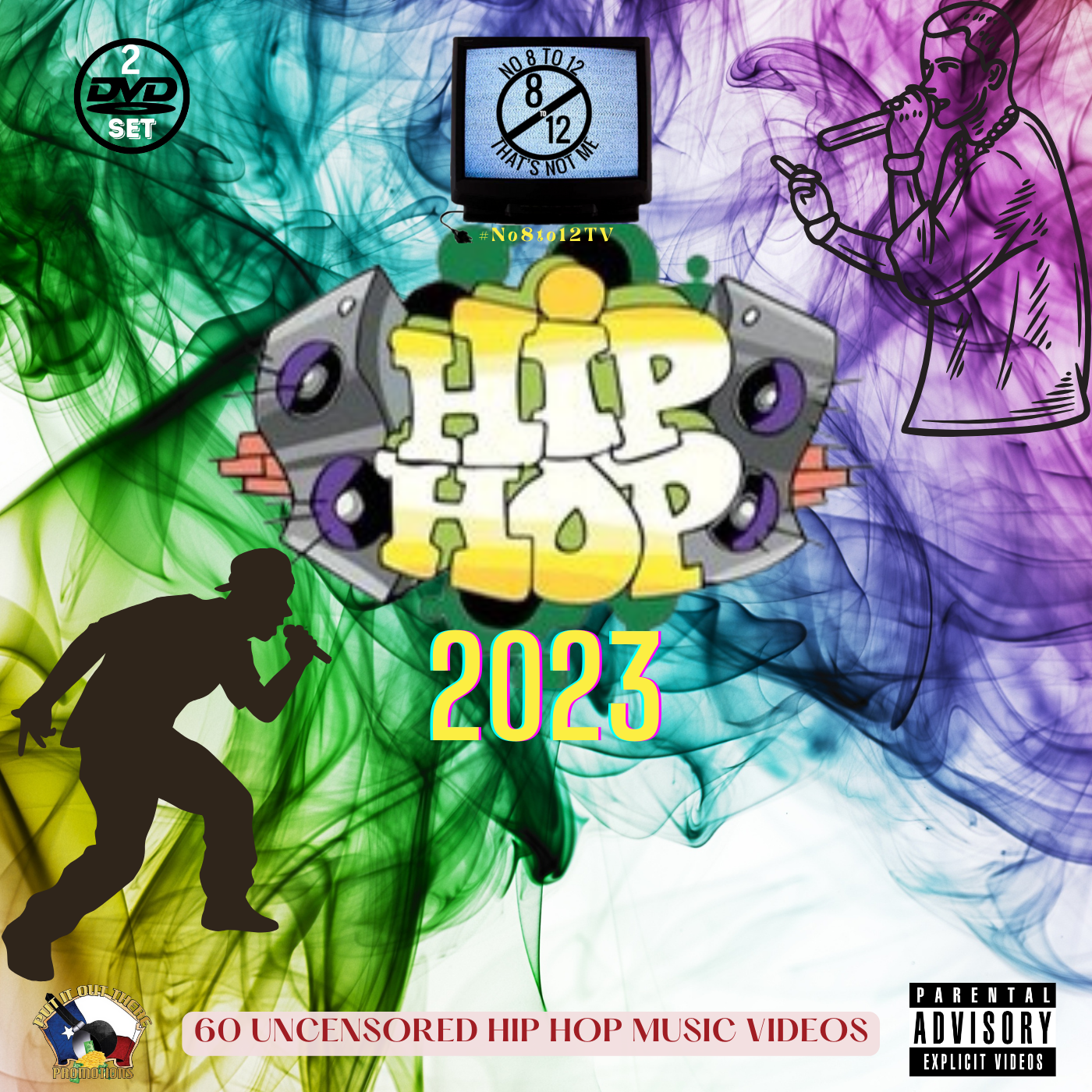 #No8to12TV Hip Hop Hits 2023 Video Myxer  ..60 Hip Hop and R&B Videos *2 DVD set*
