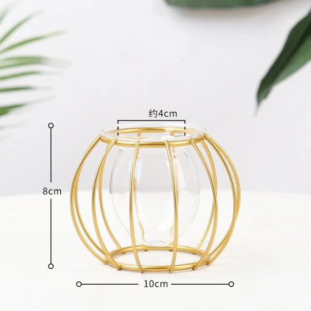 Creative Golden Glass Vase