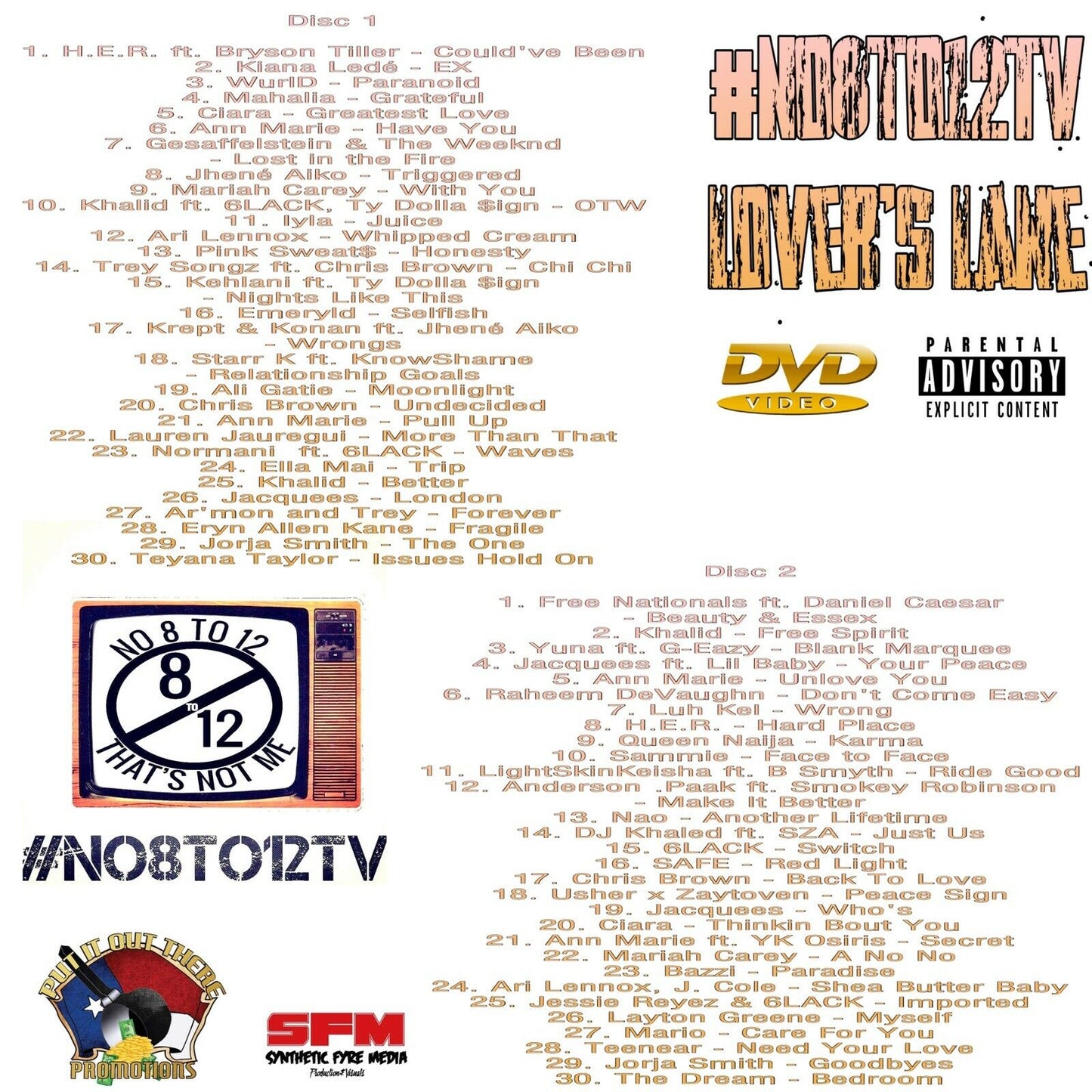 “Lover's Lane” R&B #No8to12TV Video Myxer DVD *2 disc set* (Brand New) ..60 Soul and R&B Videos