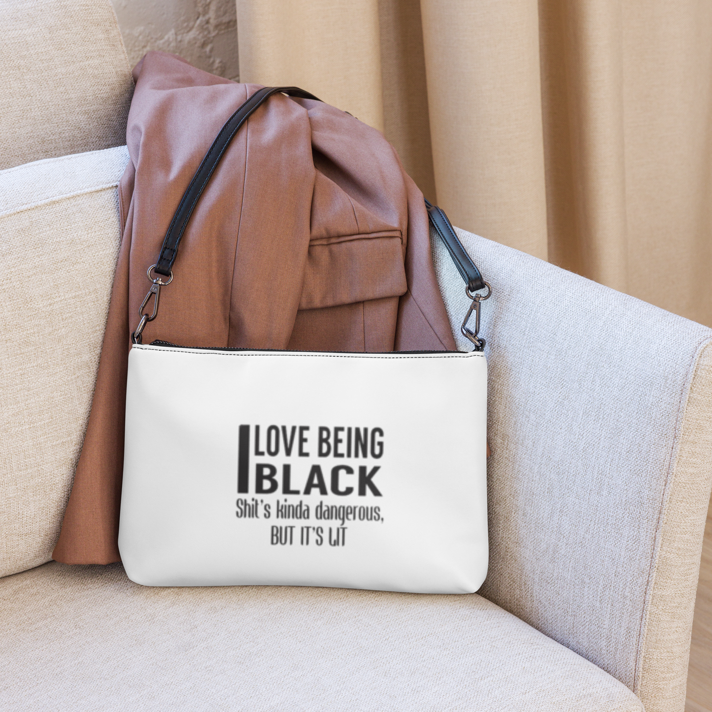 "Love being BLACK" Crossbody bag