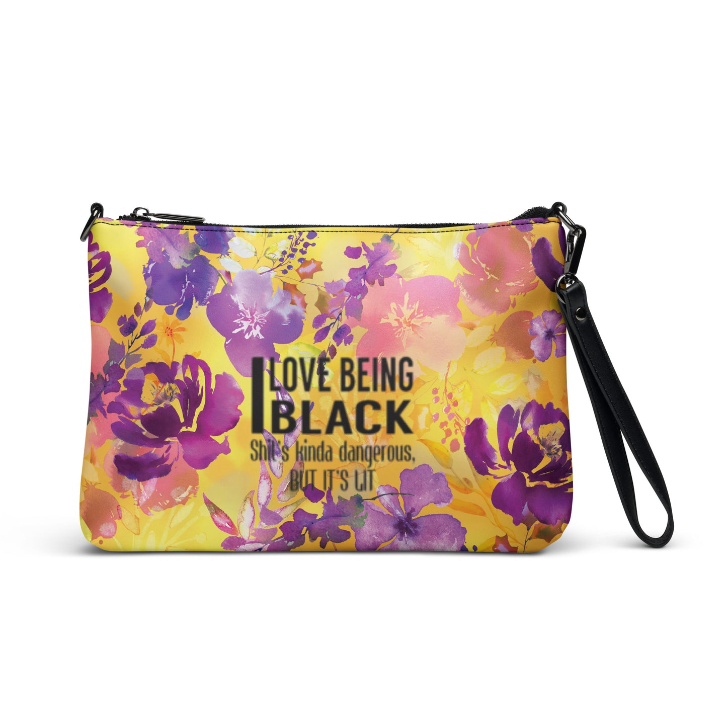 "Love being BLACK" multi-color Crossbody bag