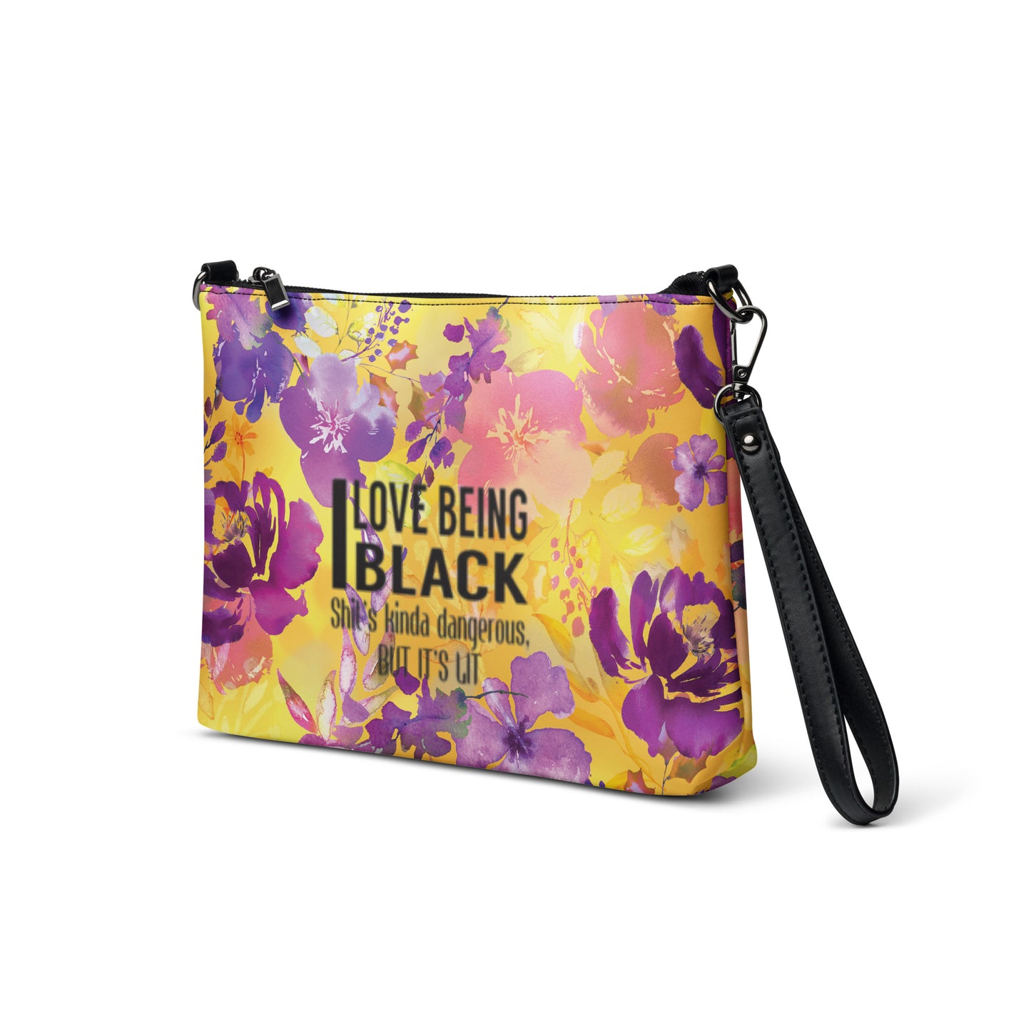 "Love being BLACK" multi-color Crossbody bag