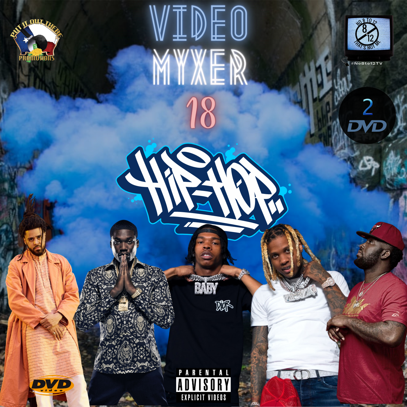 #No8to12TV Video Myxer 18 ... 60 official Rap & Hip-Hop music videos *2 DVD set*