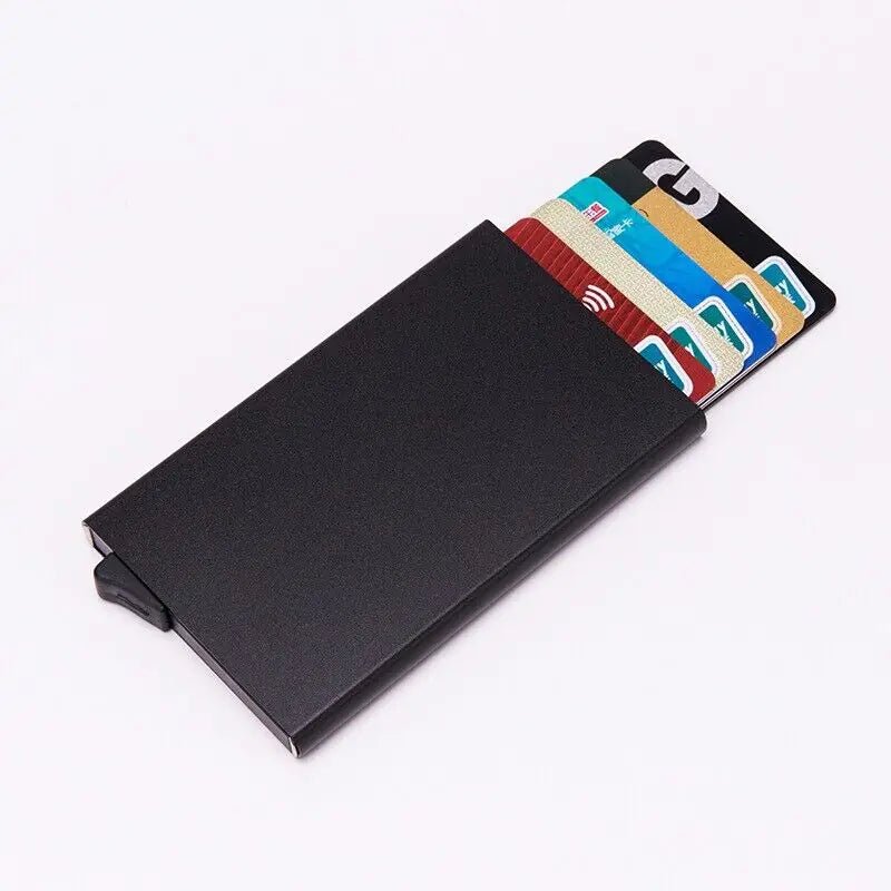 Mens RFID Blocking Slim Money Clip Carbon Fiber Wallet ID Credit Card Holder New - MVP Megastore