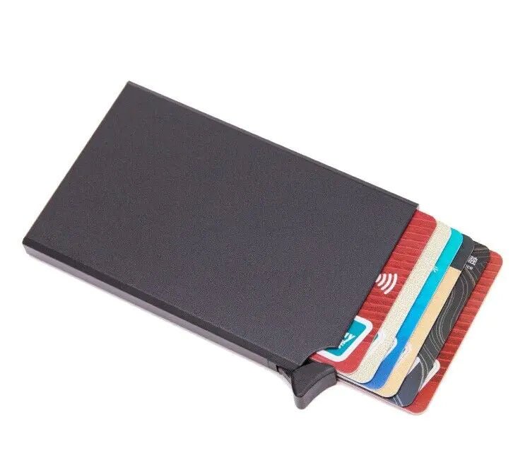 Mens RFID Blocking Slim Money Clip Carbon Fiber Wallet ID Credit Card Holder New - MVP Megastore