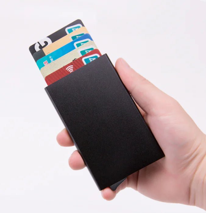 Mens RFID Blocking Slim Money Clip Carbon Fiber Wallet ID Credit Card Holder New - MVP Megastore