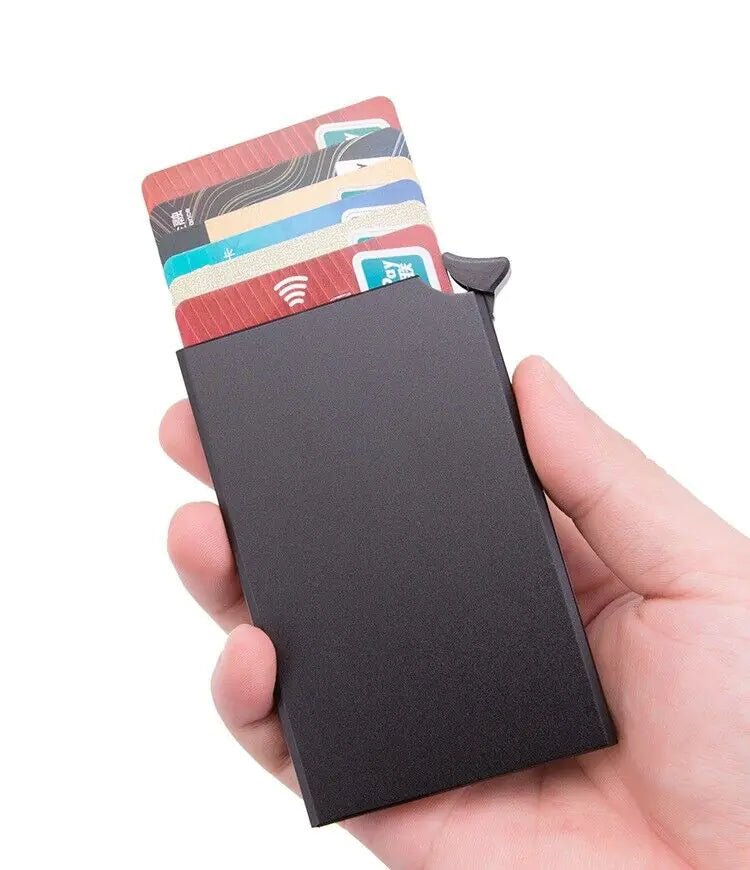 Mens RFID Blocking Slim Money Clip Carbon Fiber Wallet ID Credit Card Holder New - MVP Megastore